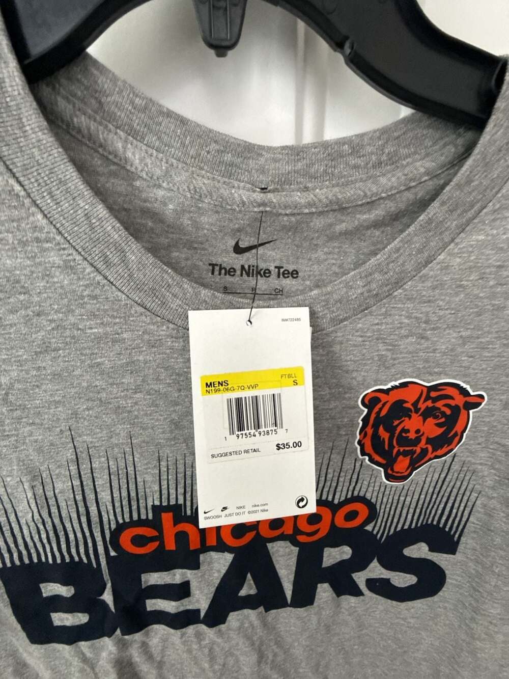 Nike Men's Heather Gray Chicago Bears Graphic T-Shirt - Picture 2 of 3